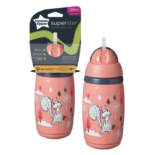 Tommee Tippee Superstar™ "INSULATED" termo čaša sa silikonskom slamkom na izvlačenje, 266 ml, 12MJ+ slika 1