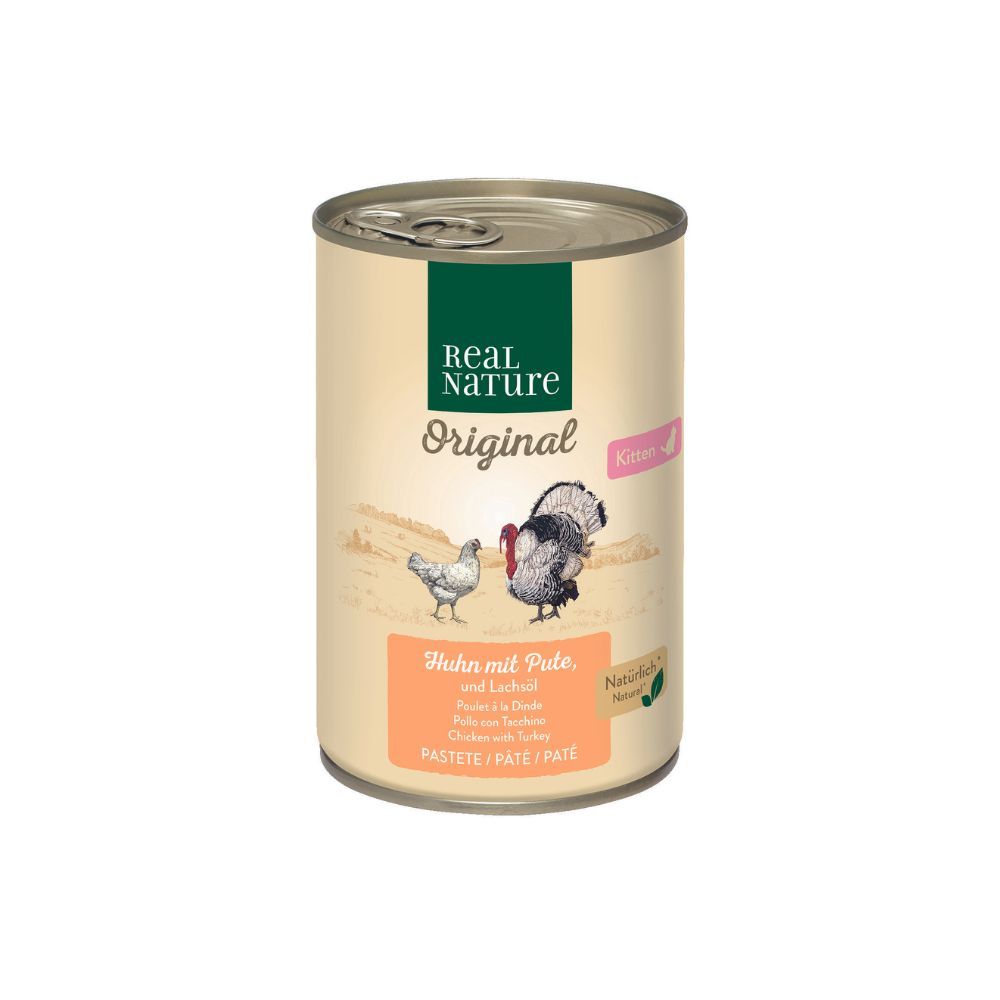 Real Nature Cat Kitten piletina i puretina 400 g slika 1