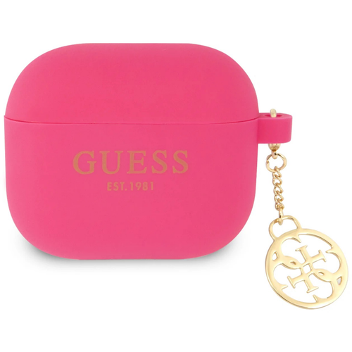 Torbica Guess Silicone za Airpods 3 4G Charm pink (GUA3LSC4EF) slika 1