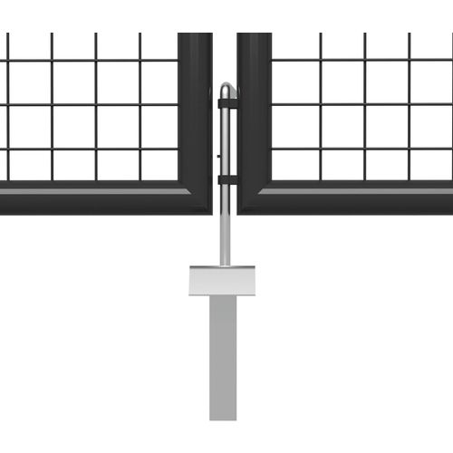 Vrtna vrata čelična 400 x 75 cm antracit slika 4