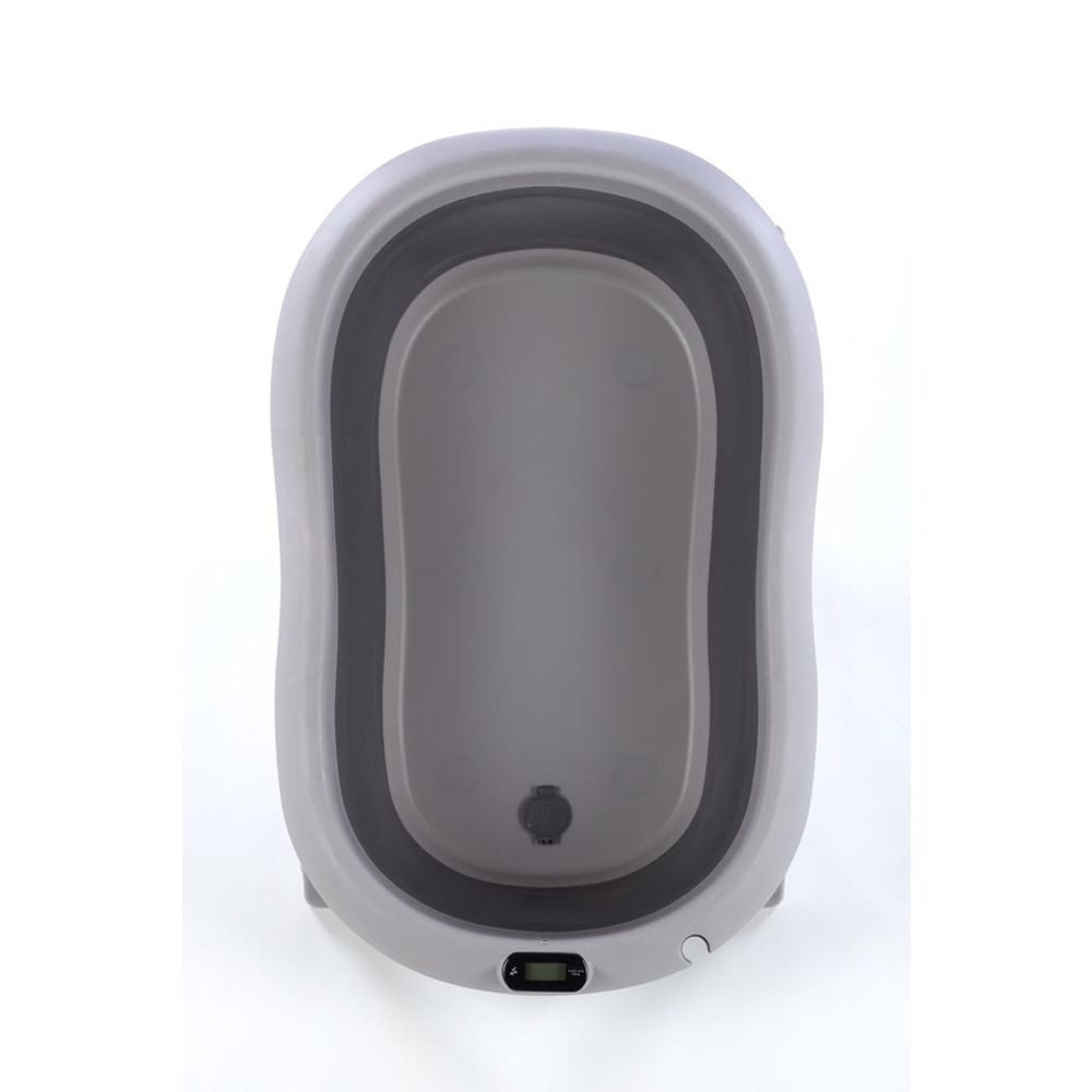 Sklopiva kadica s podlogom i termometrom dark grey slika 5
