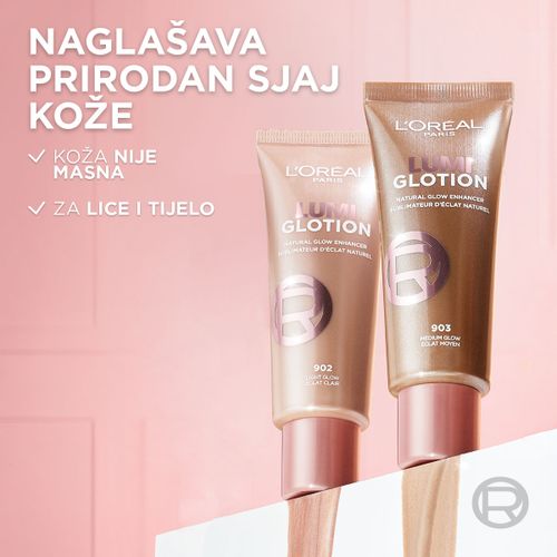 L'Oreal Paris Lumi Glotion tekući puder za naglašavanje sjaja 902 light glow​ slika 6