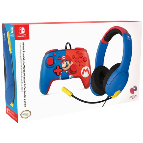 PDP Switch - Airlite Wired Headset & Wired Rematch Controller - Mario Bundle slika 2