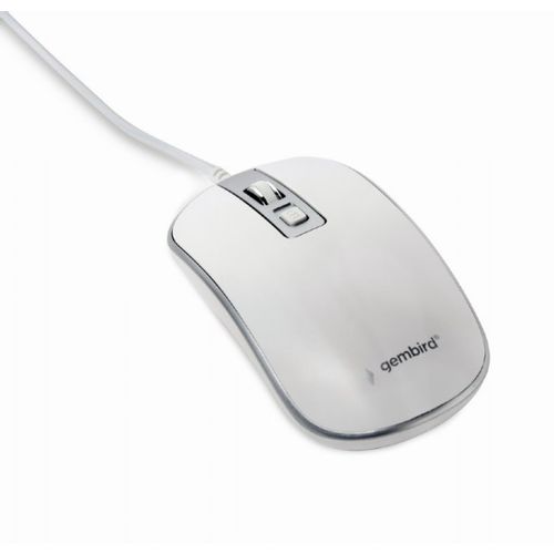 MUS-4B-06-WS Gembird Opticki mis 800-1200Dpi 4-button 99mm white/silver USB slika 1