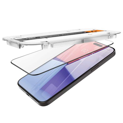 Spigen – Glas.tR EZ-FIT (2 kom) za iPhone 15 Pro Max – crna slika 4