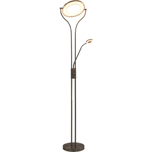 Stojeća svjetiljka 18 W srebrna 180 cm prigušiva slika 1