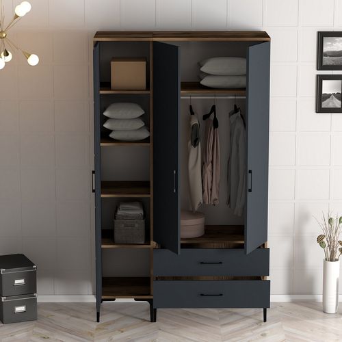 Kumsal PT - Walnut, Anthracite Walnut
Anthracite Wardrobe slika 3