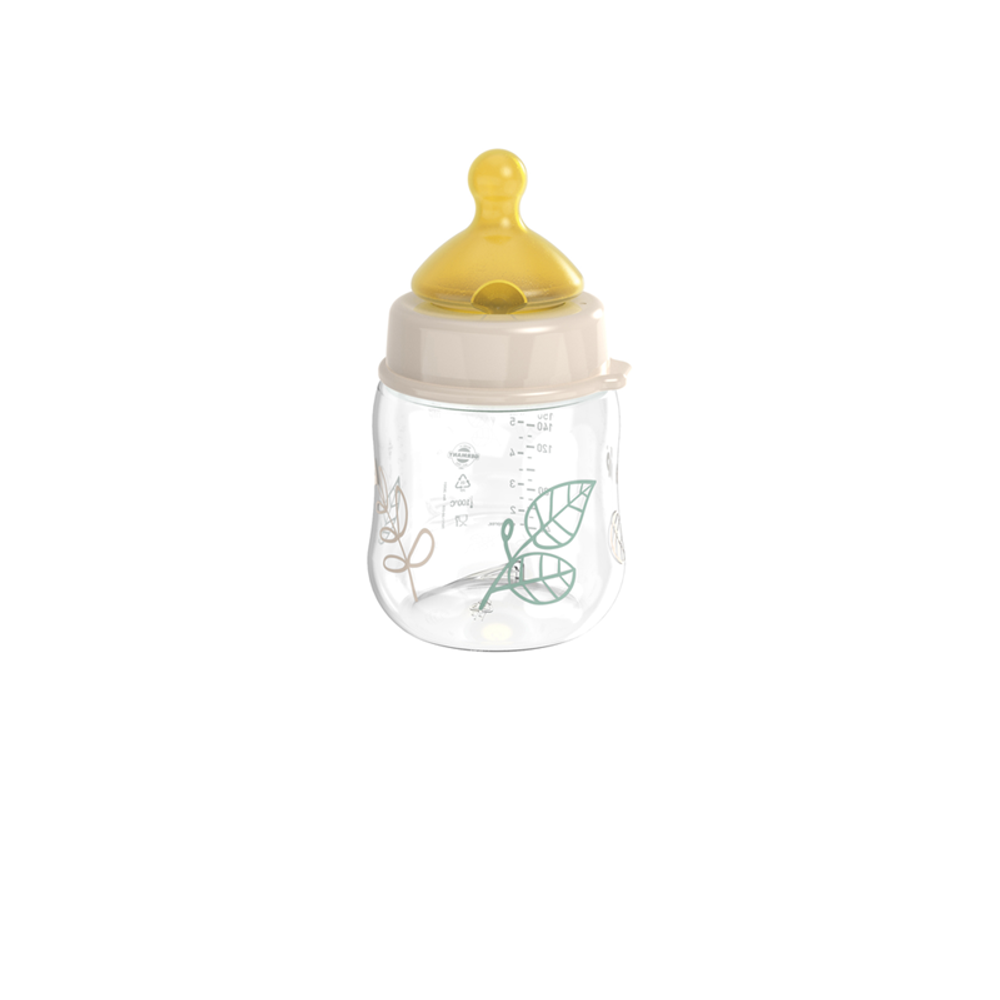 nip® Plastična flašica širokog grla Cherry Green 150ml 0m+, Beige slika 1