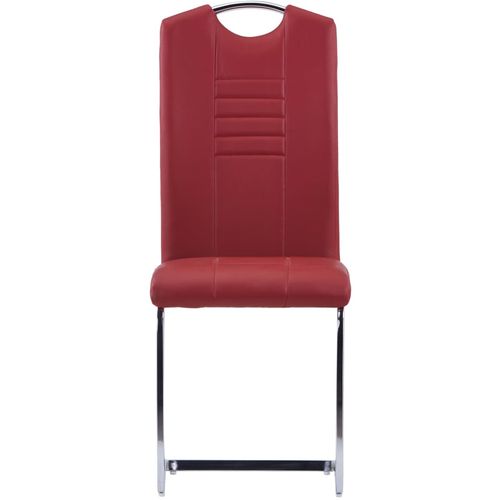 Konzolne blagovaonske stolice od umjetne kože 2 kom crvene slika 3