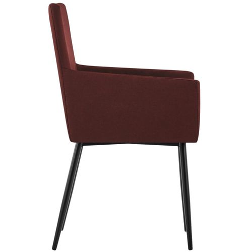 Blagovaonske stolice od tkanine 4 kom crvena boja vina slika 36
