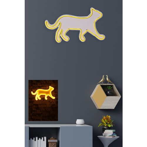 Wallity Ukrasna plastična LED rasvjeta, Kitty the Cat - Yellow slika 3