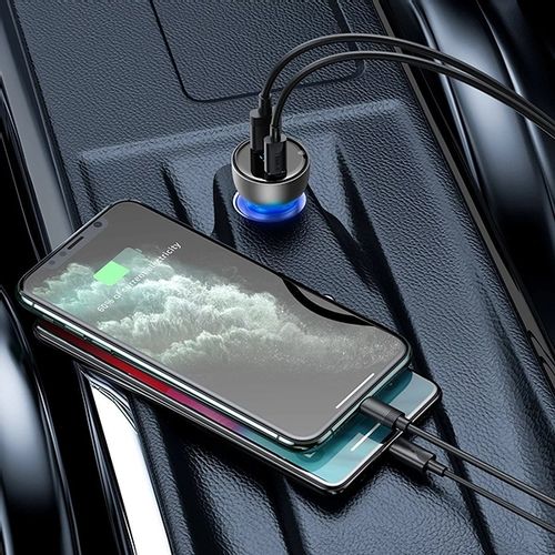 Auto punjač Baseus Particular Digital Display QC+PPS Dual Quick Charger Car Charger 65W (Silver) slika 7