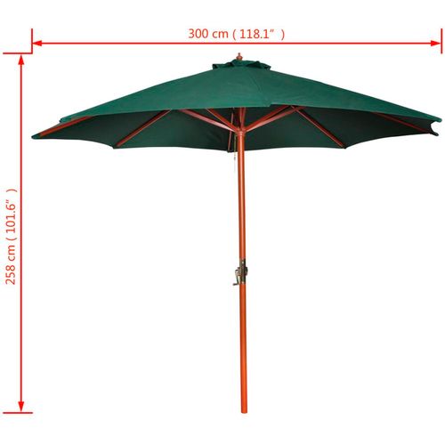 Suncobran zeleni 258 cm slika 14