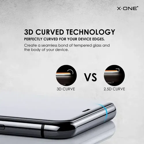 X-ONE Full Cover Extra Strong Tempered Glass Matte - za iPhone 15 Pro (puno ljepilo) crna slika 4