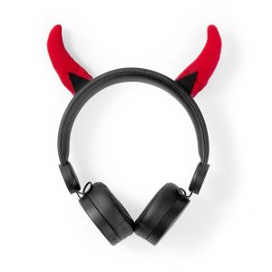 Slušalice NEDIS Danny Devil, on-ear, 3.5mm, crno crvene