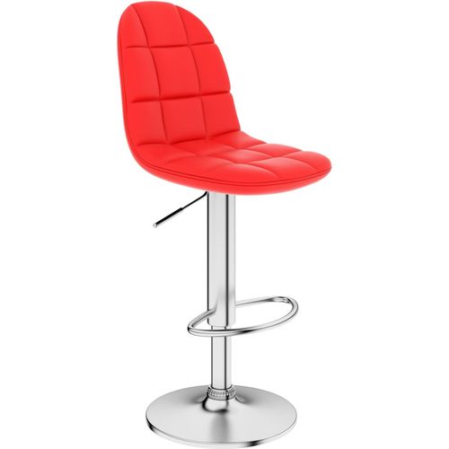 Barski stolac od umjetne kože crveni slika 24