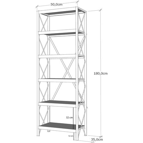 Suadiye Atlantic Pine
Black Bookshelf slika 3