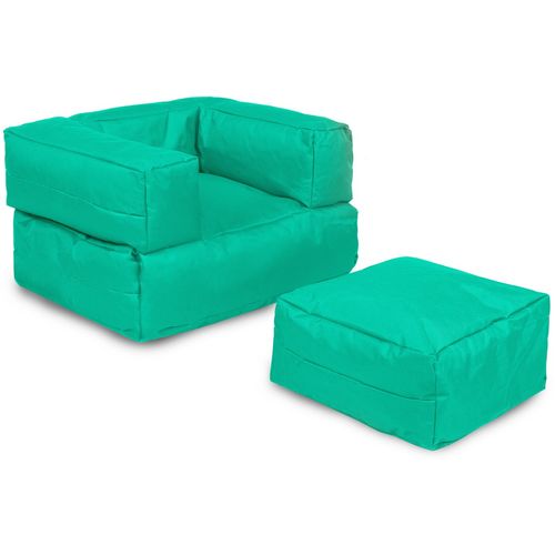 Kids Single Seat Pouffe - Turquoise Turquoise Garden Bean Bag slika 9