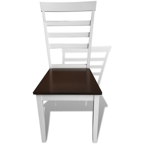 7-dijelni blagovaonski set s produžetkom za stol smeđe-bijeli slika 5