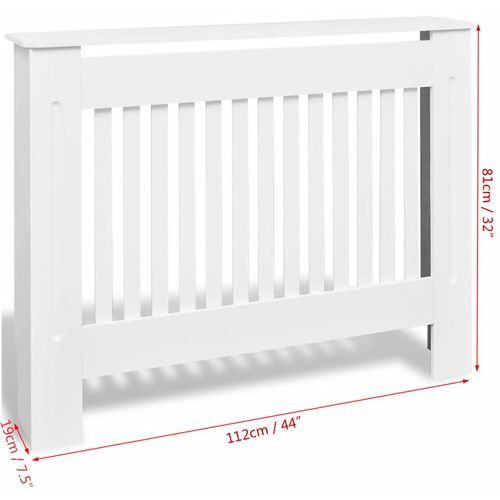 Bijeli MDF Zaštitni Pokrov za Radijator 112 cm slika 10