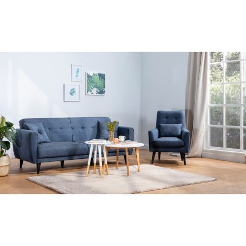 Atelier Del Sofa ARÄ°A-TAKIM6-S 1048 Tamno plavi sofa-krevet set slika 2