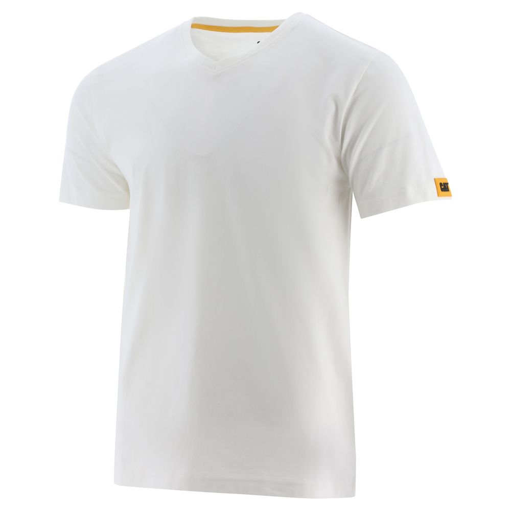 Muška majica s kratkim rukavima CAT bijela 2XL 1510592  slika 1