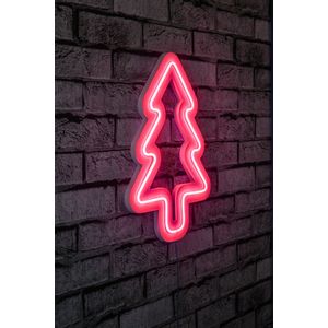 Wallity Ukrasna plastična LED rasvjeta, Christmas Pine - Pink