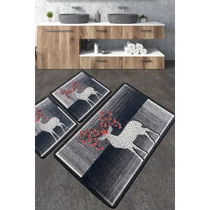 Elafa Multicolor Bathmat Set (3 Pieces)