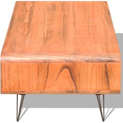 Stolić za kavu od masivnog paulovnija drva 90x55,5x38,5 cm smeđi slika 29