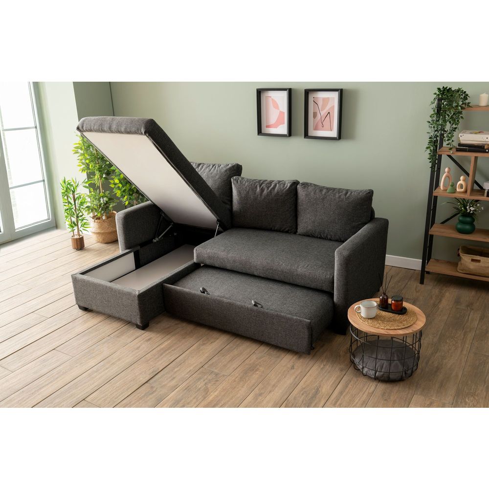 Krevetna ugaona sofa Kado – siva slika 5