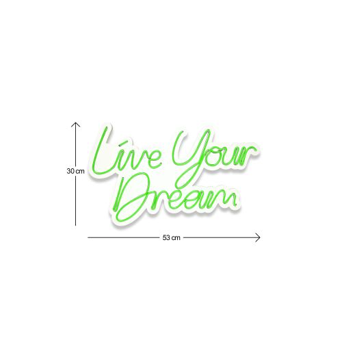 Wallity Ukrasna plastična LED rasvjeta, Live Your Dream - Green slika 5