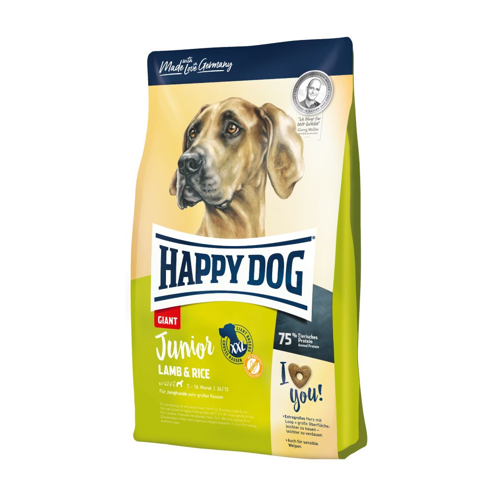 Happy Dog Supreme Junior Giant Janjetina i riža 15 kg slika 1