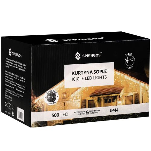 Springos Višebojna Zavesa s Kapljicama - 500 LED, 20m slika 11