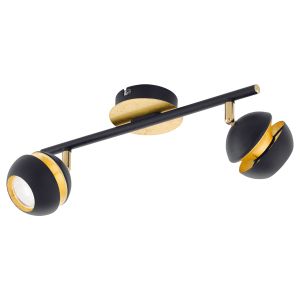 Eglo Nocito Reflektor/2, LED, 2x3,3W, 2x240lm, Zlatna/Crna