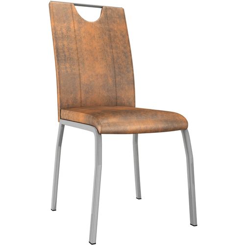 Blagovaonske stolice od umjetne kože 4 kom brušene smeđe slika 24