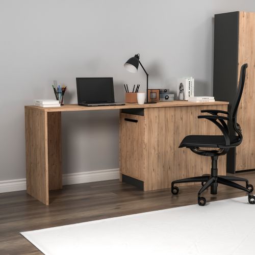 Akser - Atlantic Pine, Anthracite Atlantic PineAnthracite Study Desk slika 2