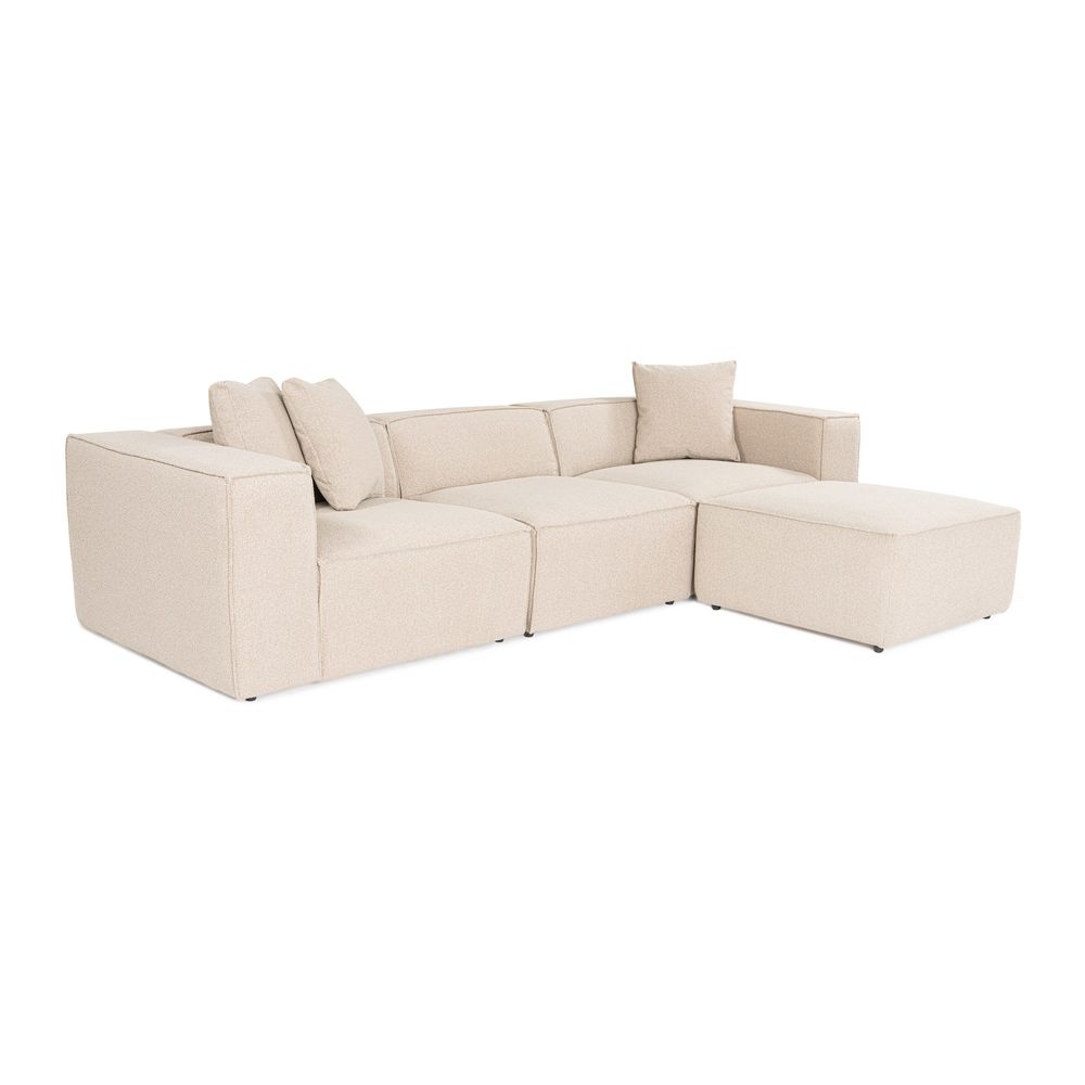 Lora (L1-O1-1R-POUFFE) - Kutna Sofa u Boji Breskve slika 3