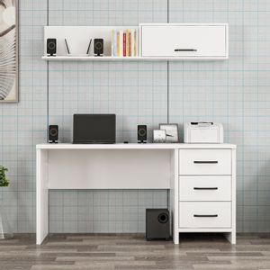 Troy - White White Study Desk