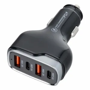 Auto punjač 2x USB QC 3.0 + 2x Type C PD CC53-2A2C (ukupno 120W)