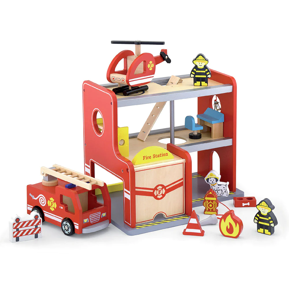 Viga Drvena vatrogasna stanica sa dodacima Fire Station slika 1