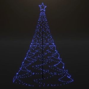 Božićno drvce s metalnim stupom i 1400 LED žarulja plavo 5 m*Oštećena ambalaža/Izložbeni primjerak