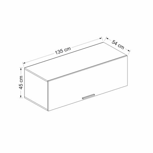 Woody Fashion Zidni ormar, Kale 135 - White, Membrane slika 5