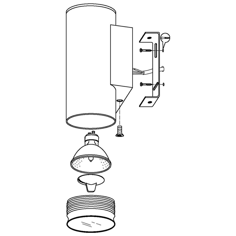Eglo Riga Vanjska Zidna Lampa - LED GU10, 1x3W, Čelik/Antracit slika 6
