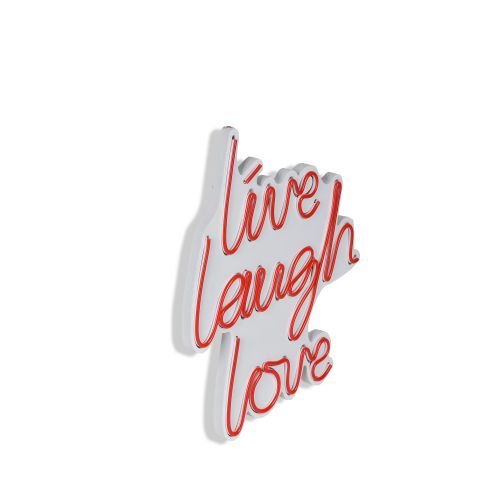 Wallity Ukrasna plastična LED rasvjeta, Live Laugh Love - Red slika 7