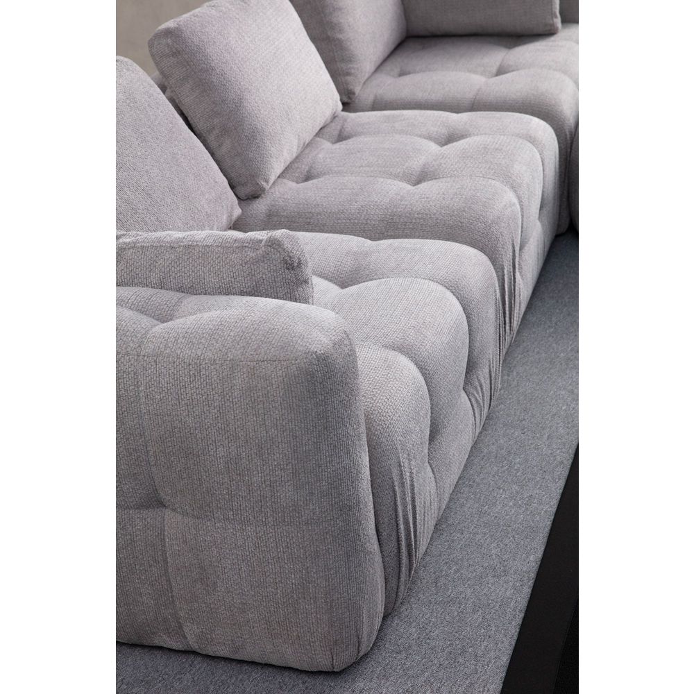 Amaris Troosjed S Sofom - Svijetlo Siva Ugaona Sofa slika 3