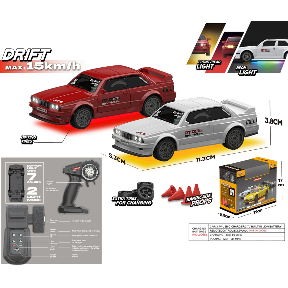 MKX874910 Auto na daljinsko upravljanje RC drift 1:43, Sorto slika 1
