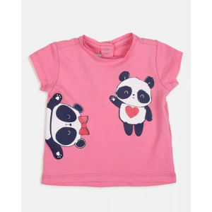 Chicco Majica kratkih rukava za bebe Panda, Roza