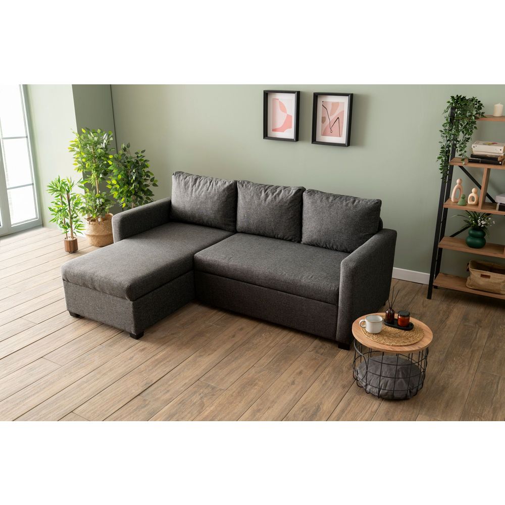 Krevetna ugaona sofa Kado – siva slika 1