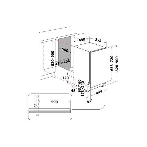 Whirlpool perilica posuđa WSIC3M27C slika 8