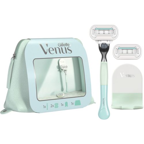 Gillette Venus Poklon paket, britvica s drškom & zamjenska glava & držač za tuš + kozmetička torbica slika 2